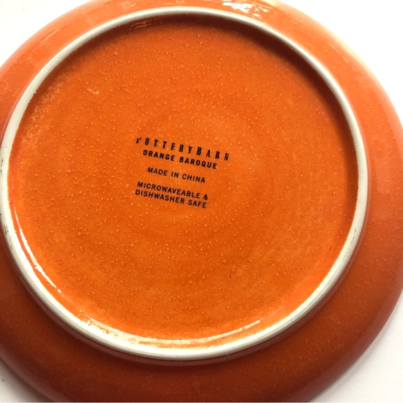 Pottery Barn Dining Pottery Barn Orange Dinner Plates Poshmark